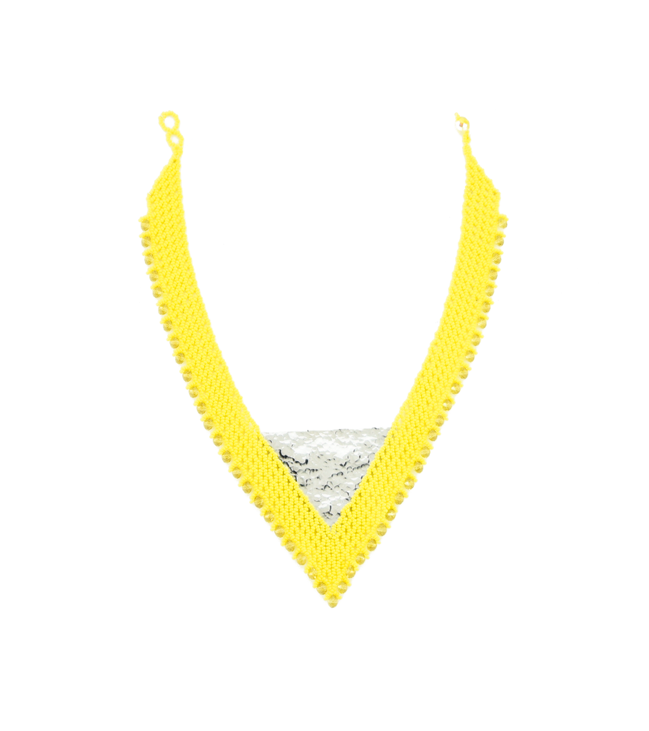 Maju Curated Bold  |  Yellow Bib Necklace
