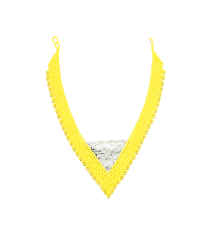 Maju Curated Bold  |  Yellow Bib Necklace
